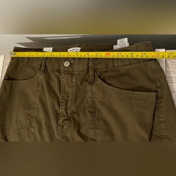 GOOD AMERICAN Cargo Pants Green Military Y2K High Rise Straight Leg Size 10 - Picture 8 of 13